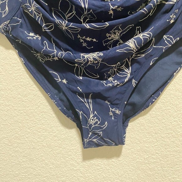 NIP TUCK SWIM Foil Joanne Twist Front Tummy Control One Piece Navy Blue 8 - Picture 13 of 16